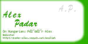 alex padar business card